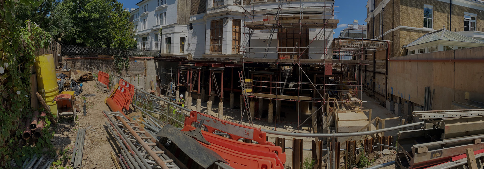 Basement Force employee overlooking site
